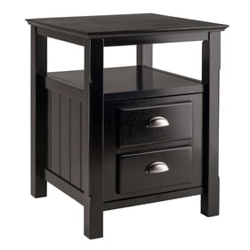 Winsome Timber Black Wood Night Stand