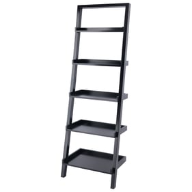 Winsome Bailey Black 5 Tier Leaning Shelf