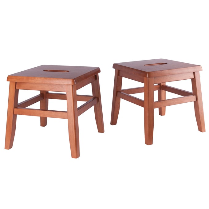 2 Winsome Kaya Teak Wood Conductor Stools WNS-33210