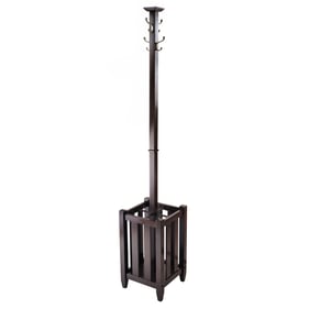 Winsome Memphis Cappuccino Coat Tree with Umbrella Rack