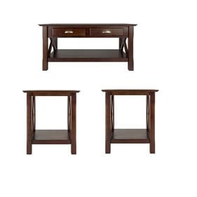 Winsome Xola Cappuccino Wood 3pc Coffee Table Set