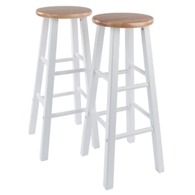 2 Winsome Element Natural White Wood Bar Stools