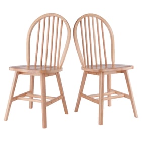 2 Winsome Windsor Natural Wood Dining Chairs