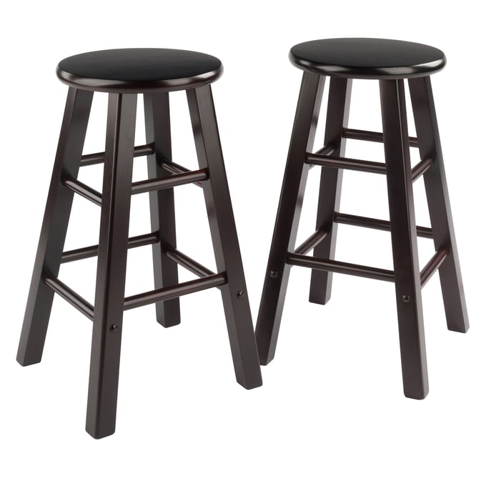 2 Winsome Element Espresso Counter Height Stools WNS-92274