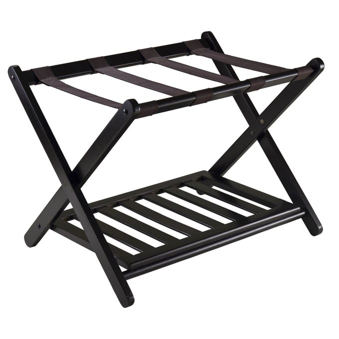 Winsome Reese Espresso Luggage Rack with Shelf WNS-92436