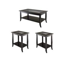 Winsome Genoa Espresso Rectangle 3pc Coffee Table Set