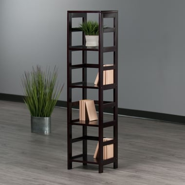 30 3 Tier Milan Storage Shelf or Bookshelf Long Walnut - Winsome