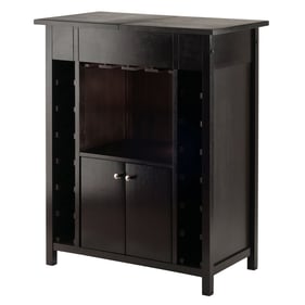 Winsome Yukon Espresso Wood Wine Cabinet