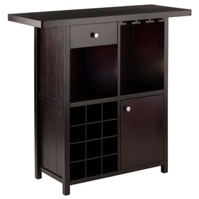 Winsome Macon Espresso Wine Bar Cabinet