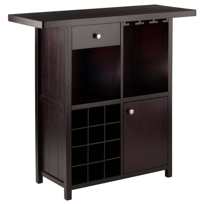 Winsome Macon Espresso Wine Bar Cabinet WNS-92739