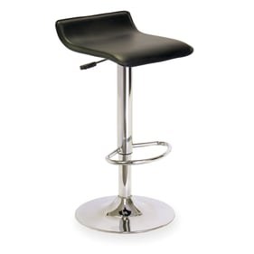 Winsome Spectrum Black Chrome Adjustable Swivel Stool