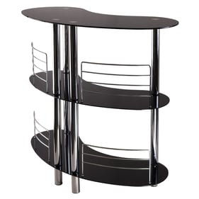 Winsome Martini Black Chrome Entertainment Bar