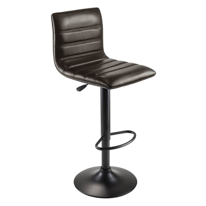 Winsome Holly Espresso Black Adjustable Swivel Stool WNS-93443