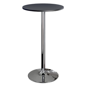 Winsome Spectrum Black Chrome 24 Inch Round Pub Table