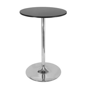 Winsome Spectrum Black Chrome 28 Inch Round Pub Table