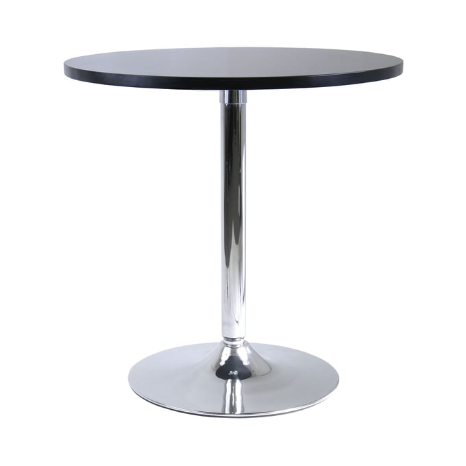 Winsome Spectrum Black Chrome 29 Inch Round Dining Table WNS-93729