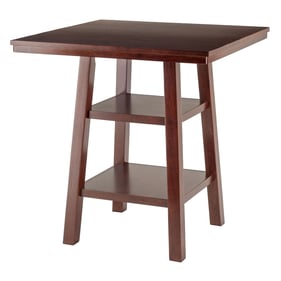 Winsome Orlando Walnut Wood Storage High Table