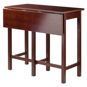 Winsome Lynnwood Walnut Wood Drop Leaf High Table