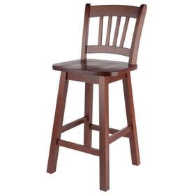 Winsome Fina Walnut 24 Inch Swivel Seat Counter Stool