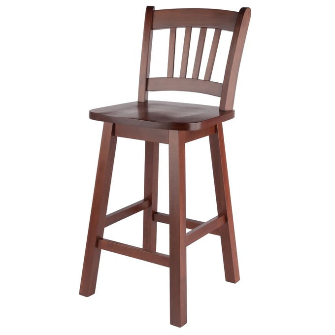 Winsome Fina Walnut 24 Inch Swivel Seat Counter Stool WNS-94154