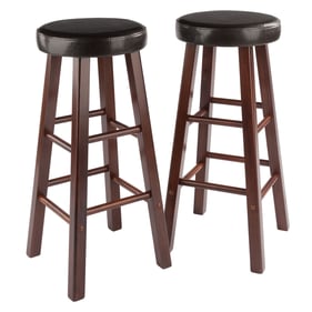 2 Winsome Maria Walnut Espresso Bar Stools