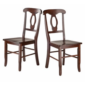 2 Winsome Renaissance Walnut Wood Dining Chairs