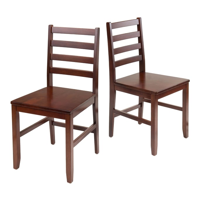 2 Winsome Hamilton Walnut Wood Dining Chairs WNS-94236