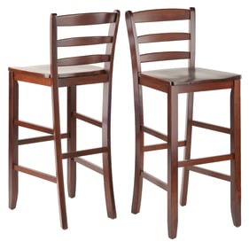 2 Winsome Benjamin Walnut Wood Bar Stools