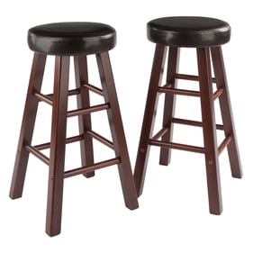 2 Winsome Maria Walnut Espresso Counter Height Stools