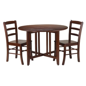 Winsome Alamo Walnut 3pc Drop Leaf Table Set