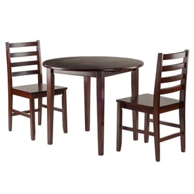 Winsome Clayton Walnut Drop Leaf 3pc Dining Room Set