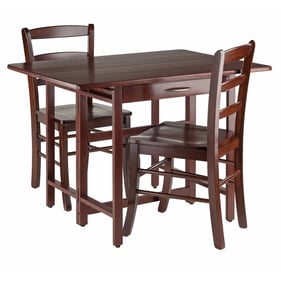 Winsome Taylor Walnut Wood Drop Leaf 3pc Dining Room Set