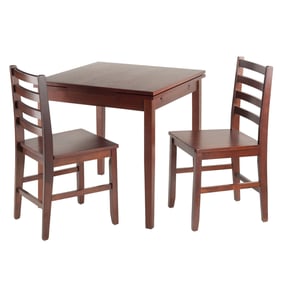 Winsome Pulman Walnut Wood 3pc Dining Room Set