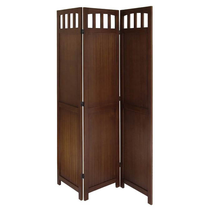 Winsome William Walnut Wood Folding Screen Divider WNS-94370