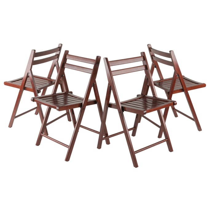 4 Winsome Robin Walnut Wood Folding Chairs WNS-94415