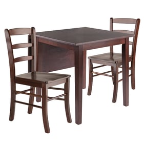 Winsome Perrone Walnut Wood 3pc Dining Room Set