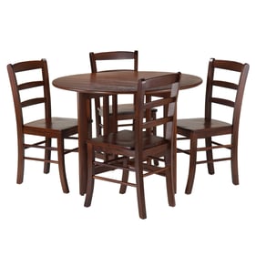 Winsome Alamo Walnut 5pc Drop Leaf Table Set