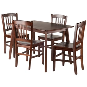 Winsome Shaye Walnut Wood 5pc Dining Room Set