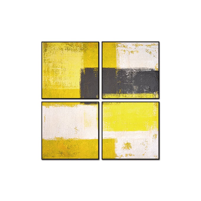 Whiteline Amarillo Black Canvas Wall Art - 28 x 28 WTL-AW1847