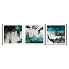 Whiteline Maia Black 3pc Canvas Wall Art