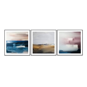 Whiteline Isla Black 3pc Canvas Wall Art