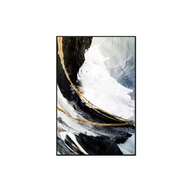 Whiteline Ari Black Canvas Wall Art