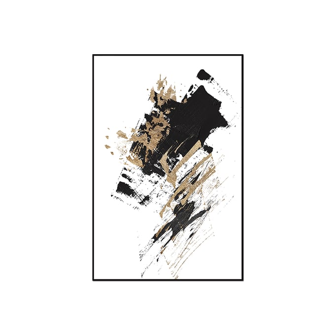 Whiteline Nina Black Canvas Wall Art 48 x 32 The Classy Home