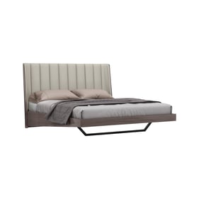 Whiteline Berlin Chestnut Light Grey King Bed