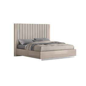 Whiteline Waves Beige Queen Bed