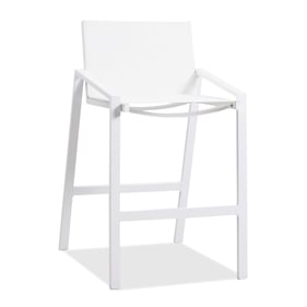 2 Whiteline Rio White Outdoor Barstools