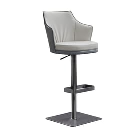 Whiteline Baxter Dark Light Grey Barstool