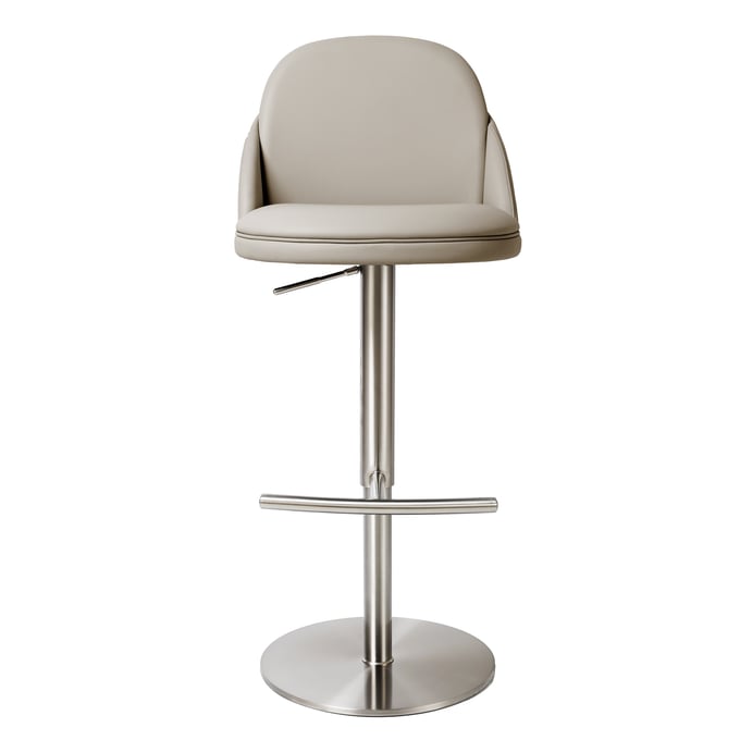 Whiteline Tommy Light Grey Barstool WTL-BS2007P-LGRY