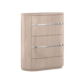 Whiteline Waves Beige 4 Drawers Chest