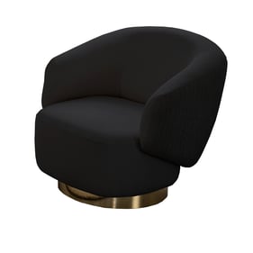 Whiteline Erzin Black Fabric Swivel Chair